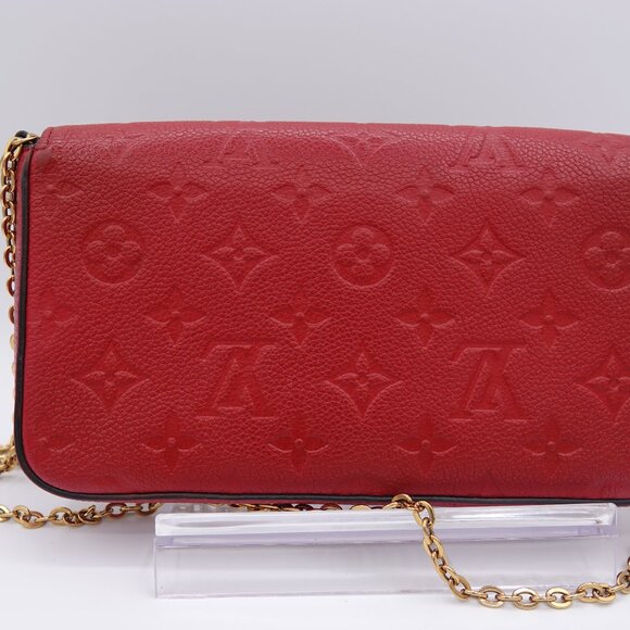Louis Vuitton Pochette Félicie Empreinte Red Leather - Picture 5 of 13
